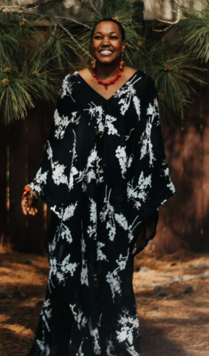 Black & White Caftan - Image 2