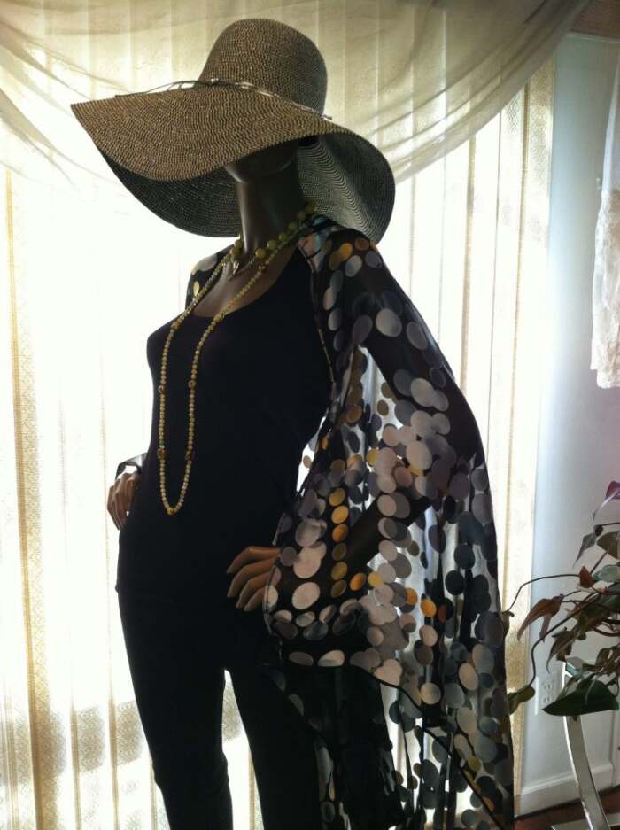 Silver Coin Silk Wrap